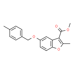 ChemSpider 2D Image | Methyl 2-methyl-5-[(4-methylbenzyl)oxy]-1-benzofuran-3-carboxylate | C19H18O4