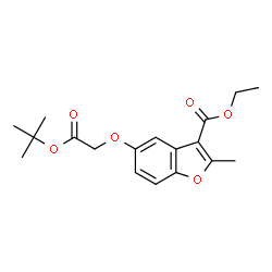 ChemSpider 2D Image | ethyl 5-(2-tert-butoxy-2-oxoethoxy)-2-methyl-1-benzofuran-3-carboxylate | C18H22O6