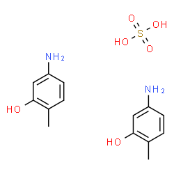 ChemSpider 2D Image | 5-Amino-2-methylphenol sulfate (2:1) | C14H20N2O6S