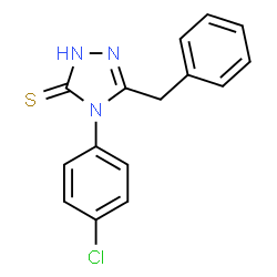 ChemSpider 2D Image | 5-benzyl-4-(4-chlorophenyl)-4H-1,2,4-triazol-3-yl hydrosulfide | C15H12ClN3S