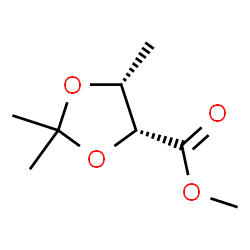 ChemSpider 2D Image | Methyl (4R,5R)-2,2,5-trimethyl-1,3-dioxolane-4-carboxylate | C8H14O4
