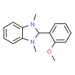 ChemSpider 2D Image | 2-(2-Methoxyphenyl)-1,3-dimethyl-2,3-dihydro-1H-benzimidazole | C16H18N2O