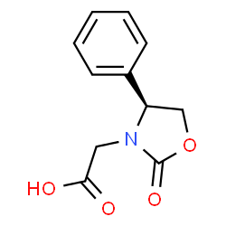 ChemSpider 2D Image | (S)-(+)-2-Oxo-4-phenyl-3-oxazolidineacetic acid | C11H11NO4