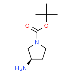 ChemSpider 2D Image | (R)-1-Boc-3-Aminopyrrolidine | C9H18N2O2