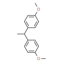 ChemSpider 2D Image | 1,1-Bis(P-Methoxyphenyl)Ethane | C16H18O2