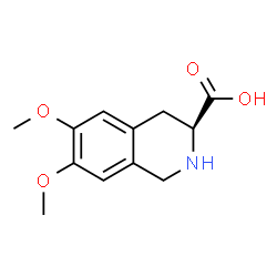 ChemSpider 2D Image | 6,7-Dimethoxy-L-1,2,3,4-tetrahydroisoquinoline 3-carboxylic acid | C12H15NO4