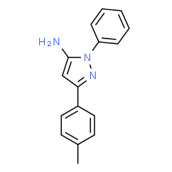 ChemSpider 2D Image | 5-(4-methylphenyl)-2-phenyl-3-pyrazolamine | C16H15N3