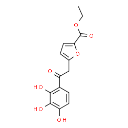 ChemSpider 2D Image | Ethyl 5-[2-oxo-2-(2,3,4-trihydroxyphenyl)ethyl]-2-furoate | C15H14O7