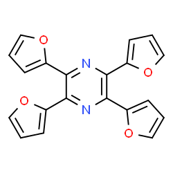 ChemSpider 2D Image | Tetra-2-furylpyrazine | C20H12N2O4