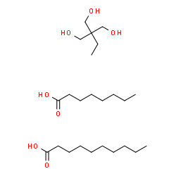 ChemSpider 2D Image | decanoic acid; 2-ethyl-2-(hydroxymethyl)propane-1,3-diol; octanoic acid | C24H50O7