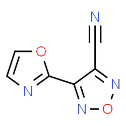 ChemSpider 2D Image | 4-(1,3-Oxazol-2-yl)-1,2,5-oxadiazole-3-carbonitrile | C6H2N4O2
