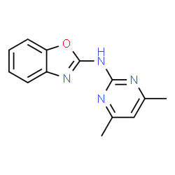 ChemSpider 2D Image | N-(4,6-Dimethyl-2-pyrimidinyl)-2-benzoxazolamine | C13H12N4O