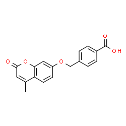 ChemSpider 2D Image | 4-(4-Methyl-2-oxo-2H-chromen-7-yloxymethyl)-benzoic acid | C18H14O5