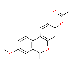 ChemSpider 2D Image | 8-Methoxy-6-oxo-6H-benzo[c]chromen-3-yl acetate | C16H12O5