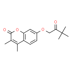 ChemSpider 2D Image | 7-(3,3-Dimethyl-2-oxobutoxy)-3,4-dimethyl-2H-chromen-2-one | C17H20O4