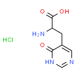 ChemSpider 2D Image | 3-(6-Oxo-1,6-dihydro-5-pyrimidinyl)alanine hydrochloride (1:1) | C7H10ClN3O3