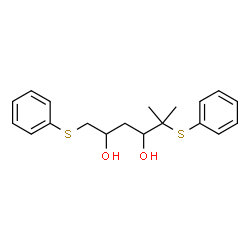 ChemSpider 2D Image | 5-Methyl-1,5-bis(phenylsulfanyl)-2,4-hexanediol (non-preferred name) | C19H24O2S2