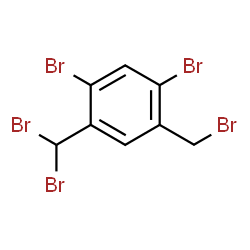 ChemSpider 2D Image | 1,5-Dibromo-2-(bromomethyl)-4-(dibromomethyl)benzene | C8H5Br5