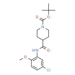 ChemSpider 2D Image | 2-Methyl-2-propanyl 4-[(5-chloro-2-methoxyphenyl)carbamoyl]-1-piperidinecarboxylate | C18H25ClN2O4