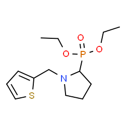 ChemSpider 2D Image | Diethyl [1-(2-thienylmethyl)-2-pyrrolidinyl]phosphonate | C13H22NO3PS