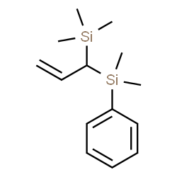 ChemSpider 2D Image | {1-[Dimethyl(phenyl)silyl]-2-propen-1-yl}(trimethyl)silane | C14H24Si2