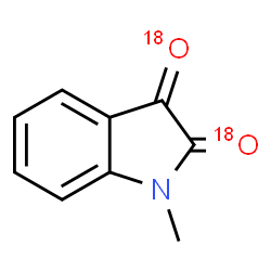 ChemSpider 2D Image | 1-Methyl-1H-indole-2,3-(~18~O_2_)dione | C9H7N18O2
