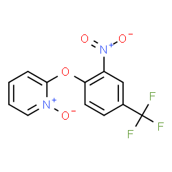 ChemSpider 2D Image | 2-[2-Nitro-4-(trifluoromethyl)phenoxy]pyridine 1-oxide | C12H7F3N2O4