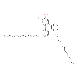 ChemSpider 2D Image | 5'-Methoxy-3,3''-bis(undecyloxy)-1,1':2',1''-terphenyl-4'-ol | C41H60O4