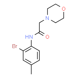 ChemSpider 2D Image | N-(2-Bromo-4-methylphenyl)-2-(4-morpholinyl)acetamide | C13H17BrN2O2