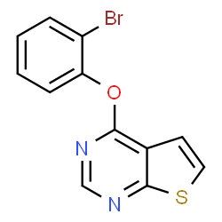 ChemSpider 2D Image | 4-(2-Bromophenoxy)thieno[2,3-d]pyrimidine | C12H7BrN2OS