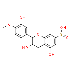 ChemSpider 2D Image | 3,5-Dihydroxy-2-(3-hydroxy-4-methoxyphenyl)-7-chromanesulfinic acid | C16H16O7S