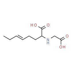 ChemSpider 2D Image | (5E)-2-[(Carboxymethyl)amino]-5-octenoic acid | C10H17NO4