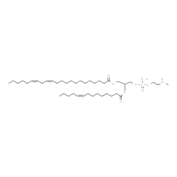 ChemSpider 2D Image | 6-Hydroxy-6-oxido-9-[(9Z)-9-tetradecenoyloxy]-5,7-dioxa-2-aza-6lambda~5~-phosphadecan-10-yl (13Z,16Z)-13,16-docosadienoate | C42H78NO8P