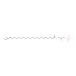 ChemSpider 2D Image | 2-Hydroxy-3-(phosphonooxy)propyl 22-methyltetracosanoate | C28H57O7P