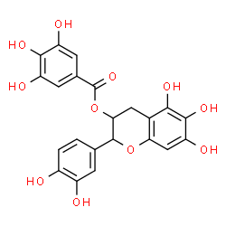 ChemSpider 2D Image | 2-(3,4-Dihydroxyphenyl)-5,6,7-trihydroxy-3,4-dihydro-2H-chromen-3-yl 3,4,5-trihydroxybenzoate | C22H18O11