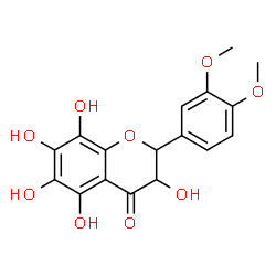 ChemSpider 2D Image | 2-(3,4-Dimethoxyphenyl)-3,5,6,7,8-pentahydroxy-2,3-dihydro-4H-chromen-4-one | C17H16O9
