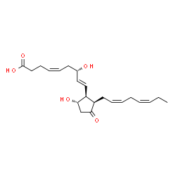 ChemSpider 2D Image | (4Z,7S,8E)-7-Hydroxy-9-{(1S,2R,5S)-5-hydroxy-2-[(2Z,5Z)-2,5-octadien-1-yl]-3-oxocyclopentyl}-4,8-nonadienoic acid (non-preferred name) | C22H32O5