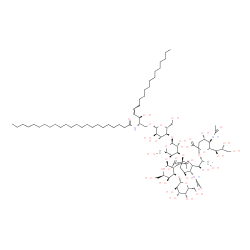 ChemSpider 2D Image | (2S,3R,4Z)-3-Hydroxy-2-(tricosanoylamino)-4-octadecen-1-yl 5-acetamido-6-[(1S,2R)-2-({5-acetamido-3,5-dideoxy-6-[(1R,2R)-1,2,3-trihydroxypropyl]-beta-L-threo-hex-2-ulopyranonosyl}oxy)-1,3-dihydroxypro
pyl]-3,5-dideoxy-beta-L-threo-hex-2-ulopyranonosyl-(2->3)-[beta-D-galactopyranosyl-(1->3)-2-deoxy-2-(2-oxopropyl)-beta-D-galactopyranosyl-(1->4)]-beta-D-galactopyranosyl-(1->4)-beta-D-glucopyranoside | C90H159N3O39