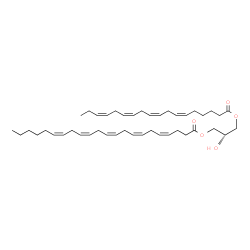 ChemSpider 2D Image | (2S)-2-Hydroxy-3-[(6Z,9Z,12Z,15Z)-6,9,12,15-octadecatetraenoyloxy]propyl (4Z,7Z,10Z,13Z,16Z)-4,7,10,13,16-docosapentaenoate | C43H66O5