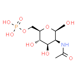 ChemSpider 2D Image | 2-Acetamido-2-deoxy-6-O-phosphono-beta-D-mannopyranose | C8H16NO9P