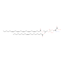 ChemSpider 2D Image | O-[{(2R)-3-[(4Z,7Z,10Z,13Z,16Z)-4,7,10,13,16-Docosapentaenoyloxy]-2-[(9Z)-9-octadecenoyloxy]propoxy}(hydroxy)phosphoryl]-L-serine | C46H78NO10P