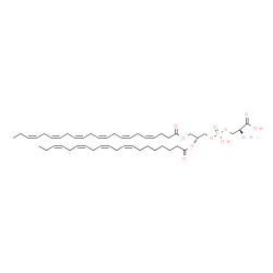 ChemSpider 2D Image | O-[{(2R)-3-[(4Z,7Z,10Z,13Z,16Z,19Z)-4,7,10,13,16,19-Docosahexaenoyloxy]-2-[(8Z,11Z,14Z,17Z)-8,11,14,17-icosatetraenoyloxy]propoxy}(hydroxy)phosphoryl]-L-serine | C48H74NO10P