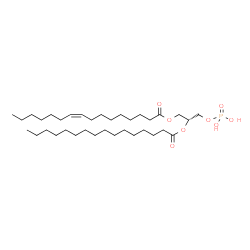 ChemSpider 2D Image | (2R)-2-(Palmitoyloxy)-3-(phosphonooxy)propyl (9Z)-9-hexadecenoate | C35H67O8P