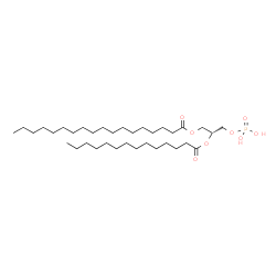 ChemSpider 2D Image | (2R)-3-(Phosphonooxy)-2-(tetradecanoyloxy)propyl stearate | C35H69O8P