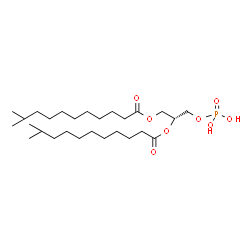 ChemSpider 2D Image | (2R)-3-(Phosphonooxy)-1,2-propanediyl bis(10-methylundecanoate) | C27H53O8P
