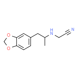 ChemSpider 2D Image | {[1-(1,3-Benzodioxol-5-yl)-2-propanyl]amino}acetonitrile | C12H14N2O2