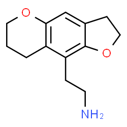 ChemSpider 2D Image | 2-(3,6,7,8-Tetrahydro-2H-furo[2,3-g]chromen-9-yl)ethanamine | C13H17NO2