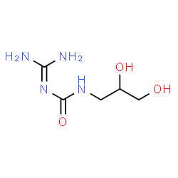 ChemSpider 2D Image | 1-(Diaminomethylene)-3-(2,3-dihydroxypropyl)urea | C5H12N4O3