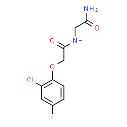 ChemSpider 2D Image | N~2~-[(2-Chloro-4-fluorophenoxy)acetyl]glycinamide | C10H10ClFN2O3