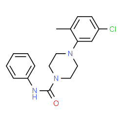 ChemSpider 2D Image | 4-(5-Chloro-2-methylphenyl)-N-phenyl-1-piperazinecarboxamide | C18H20ClN3O